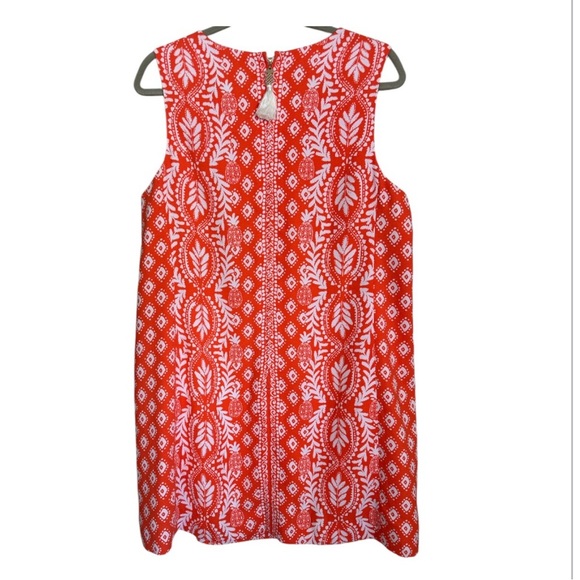Lilly Pulitzer Coral and White Dress - Picture 3 of 8